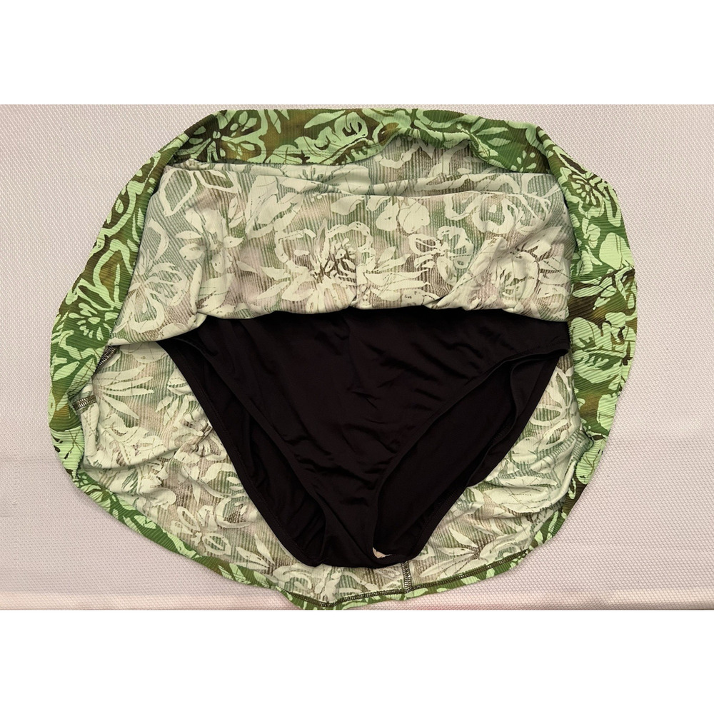 CATALINA Women’s Size 22W Black & Green 2 Piece Tankini Swimsuit Vacation Summer - Picture 7 of 14